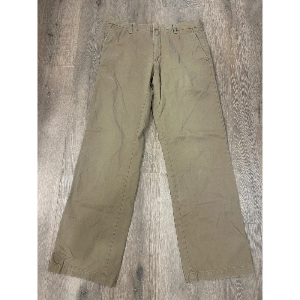 Banana Republic‎ Dawson Chino Mens 33x34 Khaki Tan Cotton Straight Leg Pants